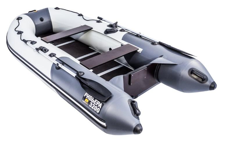 Надувная лодка Ривьера Компакт 3200 СК "Комби" светло-серый/графит - фото 4 - id-p81684553