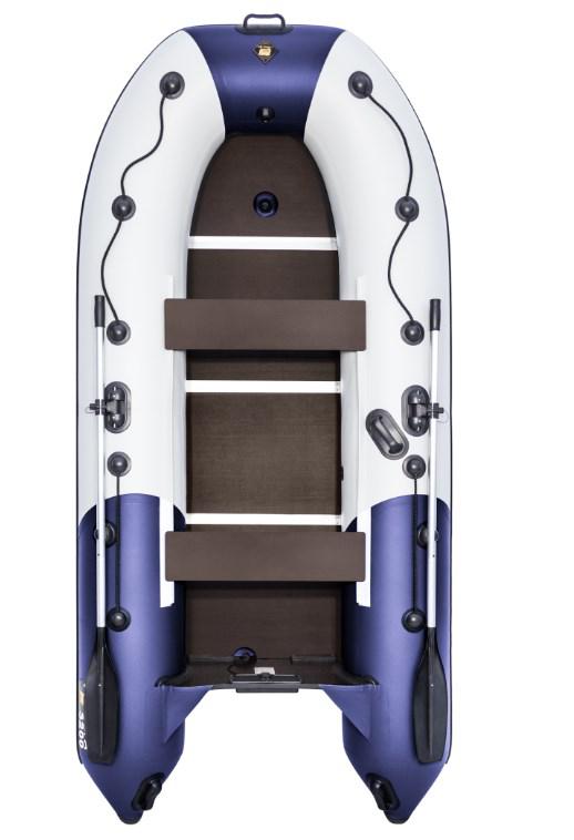 Надувная лодка Ривьера Компакт 3200 СК "Комби" светло-серый/синий - фото 1 - id-p81685814