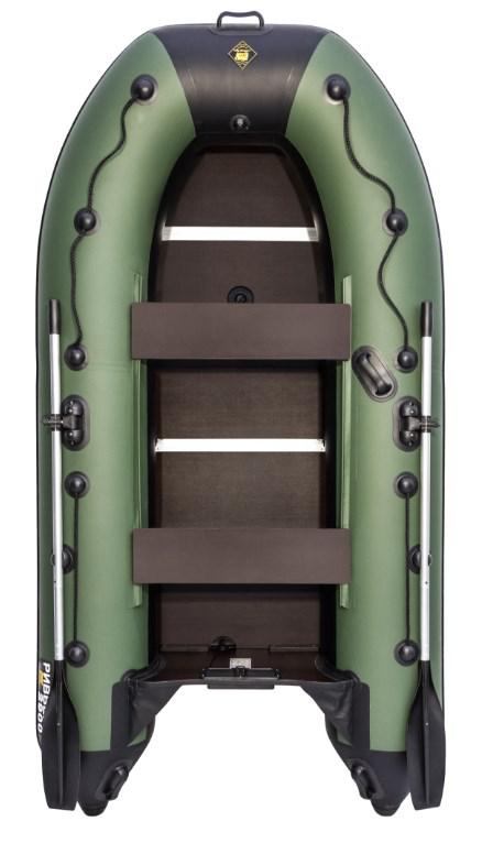 Надувная лодка Ривьера Компакт 2900 СК "Касатка" зелёный/чёрный