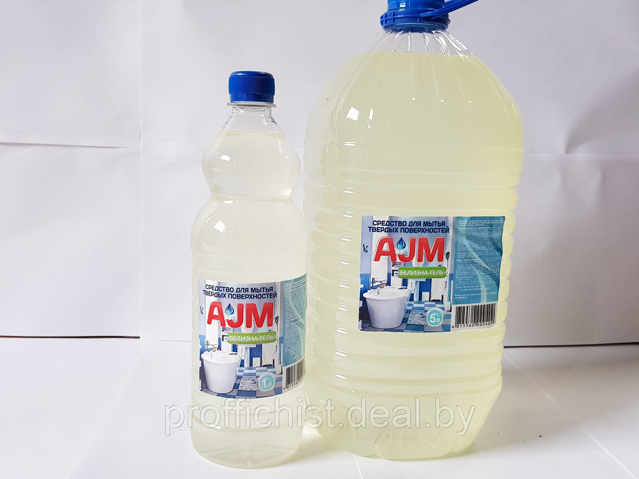Средство для мытья твердых поверхностей «АJМ» Белизна-гель" 1 л с пуш-пулом. Цена без НДС