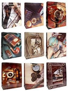 Пакет подарочный 32*45*10 бумажный мужской XL