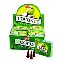 Благовония конусы Кокос (HEM Coconut), 10шт для дружеской вечеринки