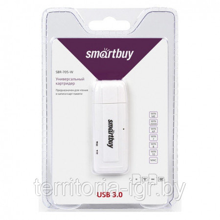 Карт-ридер USB3.0 SBR-705 W Smartbuy - фото 2 - id-p81708800