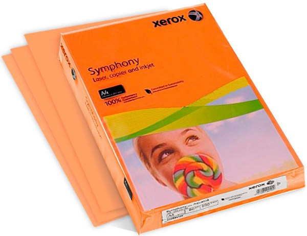 Бумага XEROX Symphony "оранжевый" A4, 80г/м2, 500л. - фото 1 - id-p3933484