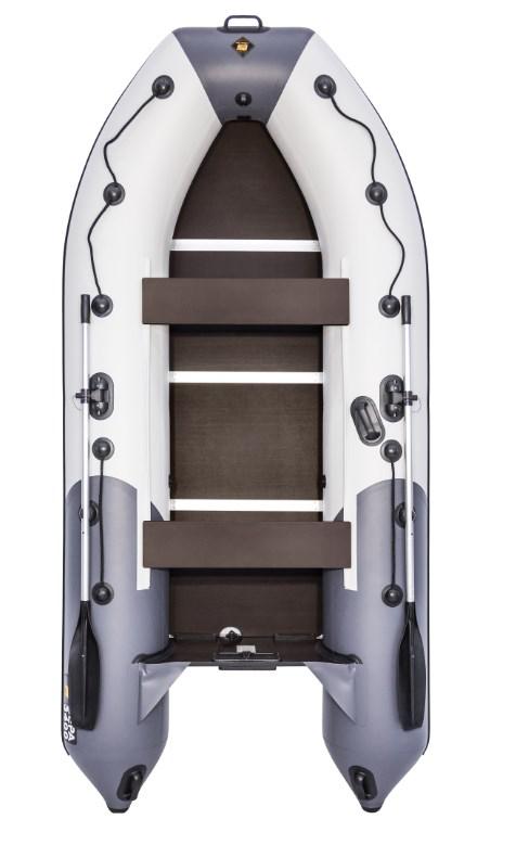 Надувная лодка Ривьера Компакт 3400 СК "Комби" светло-серый/графит - фото 1 - id-p81729164