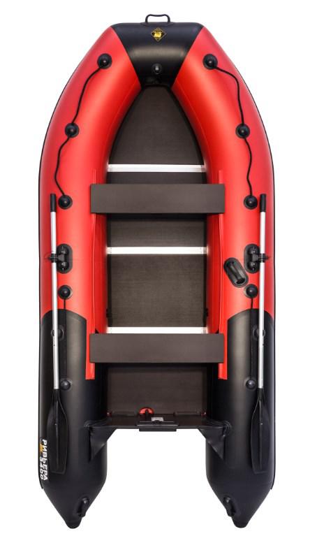 Надувная лодка Ривьера Компакт 3400 СК "Комби" красный/чёрный