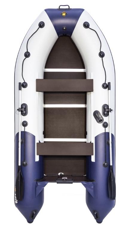 Надувная лодка Ривьера Компакт 3400 СК "Комби" светло-серый/синий - фото 1 - id-p81729474
