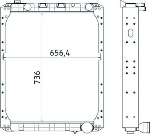 Радиатор 642290-1301010-011 МАЗ Евро-2, ЯМЗ-236БЕ2, 236НЕ2, 238ДЕ2 - фото 2 - id-p4880854