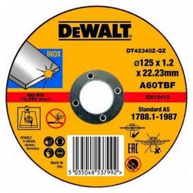 Круг отрезной по нержавеющей стали DeWalt DT42340Z-QZ INDUSTRIAL 125х1,2х22,2 мм