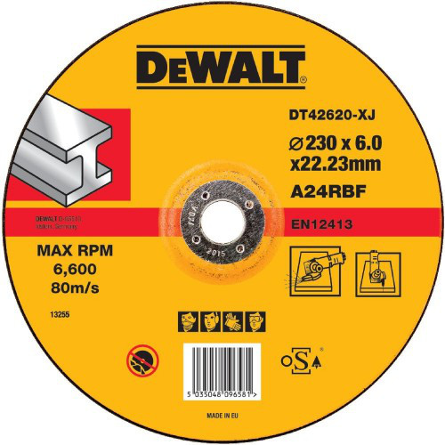 Круг обдирочный по металлу DeWalt DT42620-QZ 230х6,0х22,2