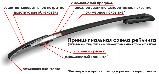 Рейлинги КАЛИНА УНИВЕРСАЛ «М» полимер черный, а/м 2013г., фото 3