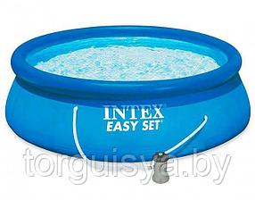 Надувной бассейн Intex Easy Set Pool Set 28142NP 396x84 см + фильтр-насос и картридж