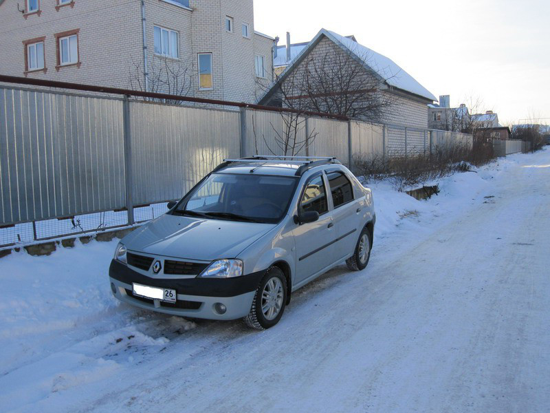 Рейлинги Renault LOGAN I анод серый - фото 7 - id-p81747224