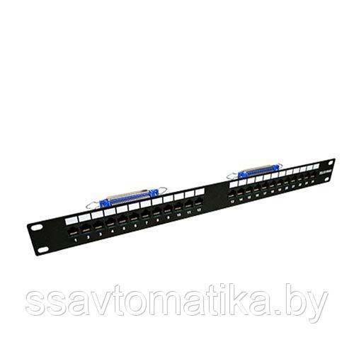 Патч-панель TELCO, 19', 1U, 24 порта RJ-45, контакты 36, 45 - фото 1 - id-p47604957