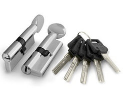 Цилиндровый мех. FUARO R502 - 100 (45+10+45) сложный ключ - ключ.Серебро,Золото.