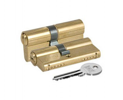 Цилиндровый мех. KALE 164 GN/68 (26+10+32) простой ключ - ключ.Серебро,Золото.