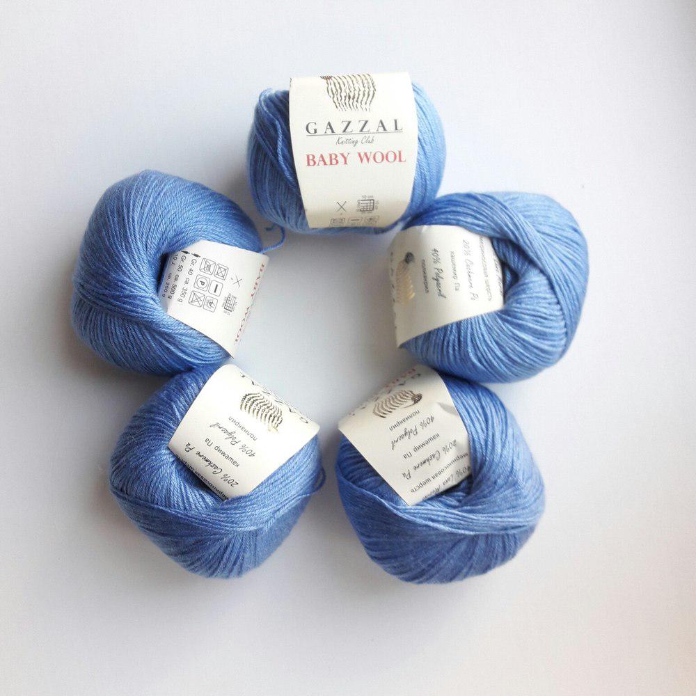 Пряжа Gazzal Baby Wool цвет 813 голубой - фото 1 - id-p81795362
