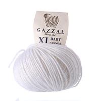 Пряжа Gazzal Baby Wool XL цвет 801XL белый
