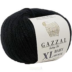 Пряжа Gazzal Baby Wool XL цвет 803XL чёрный