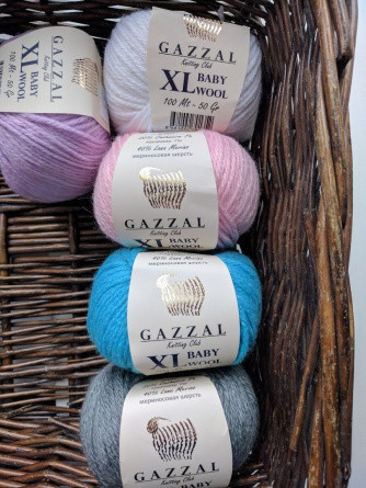 Пряжа Gazzal Baby Wool XL цвет 823XL светло-сиреневый - фото 2 - id-p81795526
