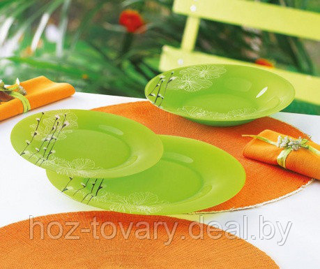 Набор посуды Люминарк Rhapsody green 19 пр., арт. Н8557 - фото 4 - id-p81799603