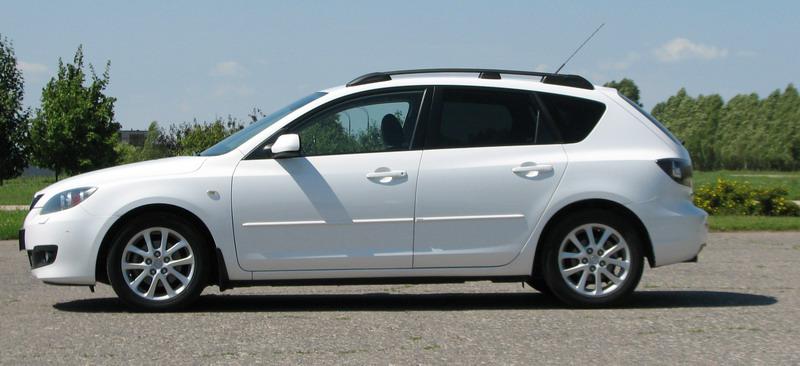 Рейлинги Mazda 3, хэтчбек, 2003-2009г.- полимер черный - фото 5 - id-p81747241