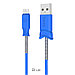 Дата-кабель X24 MicroUSB 1м. синий Hoco, фото 2