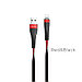 Дата-кабель U39 Rapid Lightning 8-Pin (1.2 м) красный-черный Hoco, фото 2
