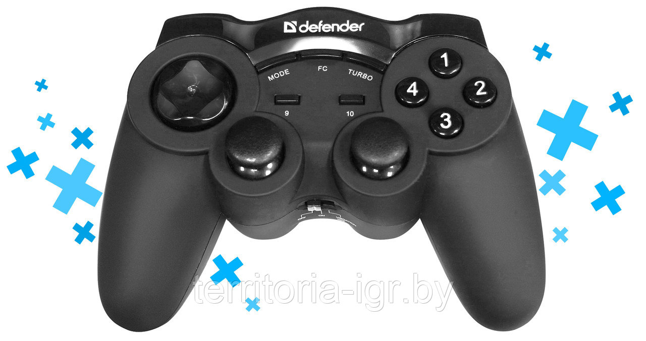 Беспроводной геймпад Game Racer Wireless G2 USB, радио, 12 кнопок, 2 стика Defender