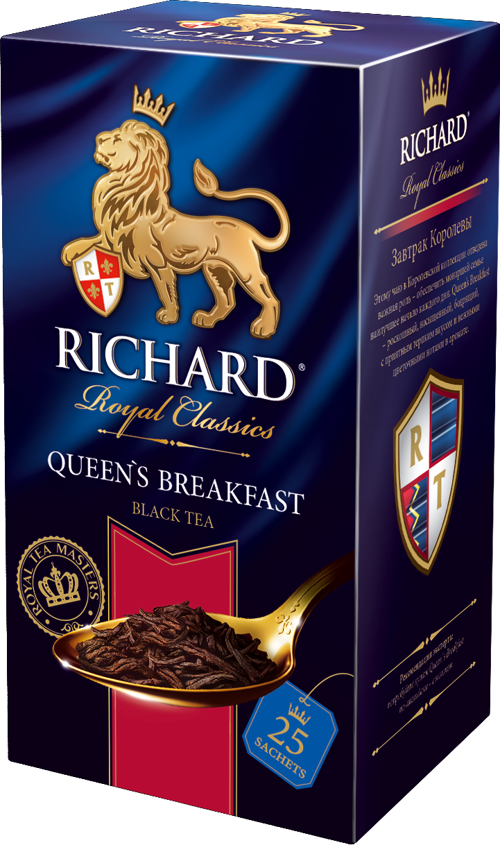 Чай чёрный Richard Royal English Breakfast пакетики 2 грамма, 25 шт. - фото 1 - id-p81863583