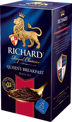 Чай Richard "Qeens Breakfast", фасовано по 2 г,  25 шт., фото 2