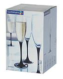 Набор бокалов для шампанского Люминарк Domino Noir 4 шт. 170 мл арт. Е9491, фото 2