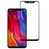 Противоударное защитное стекло на весь экран Full Screen Cover черное для Xiaomi Mi8