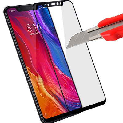 Противоударное защитное стекло на весь экран Full Screen Cover черное для Xiaomi Mi8 SE - фото 4 - id-p81892942