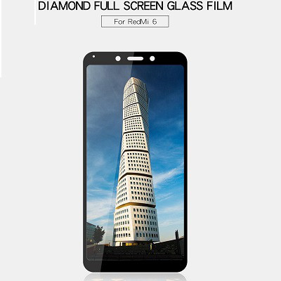 Противоударное защитное стекло на весь экран Full Screen Cover 0.3mm черное для Xiaomi Redmi 6 - фото 2 - id-p81892958