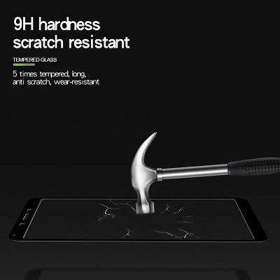 Противоударное защитное стекло на весь экран Full Screen Cover 0.3mm черное для Xiaomi Redmi 6 - фото 4 - id-p81892958