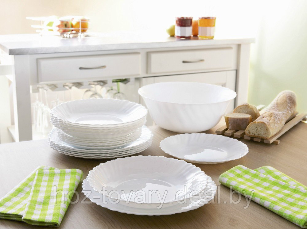 Набор посуды Trianon белый 19 предметов - фото 2 - id-p77166333