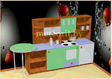 Шкаф комбинированный (кухня-3), р-р 840*450*1250, фото 2
