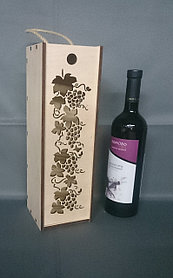 Пенал для вина с гравировкой "Резной виноград"