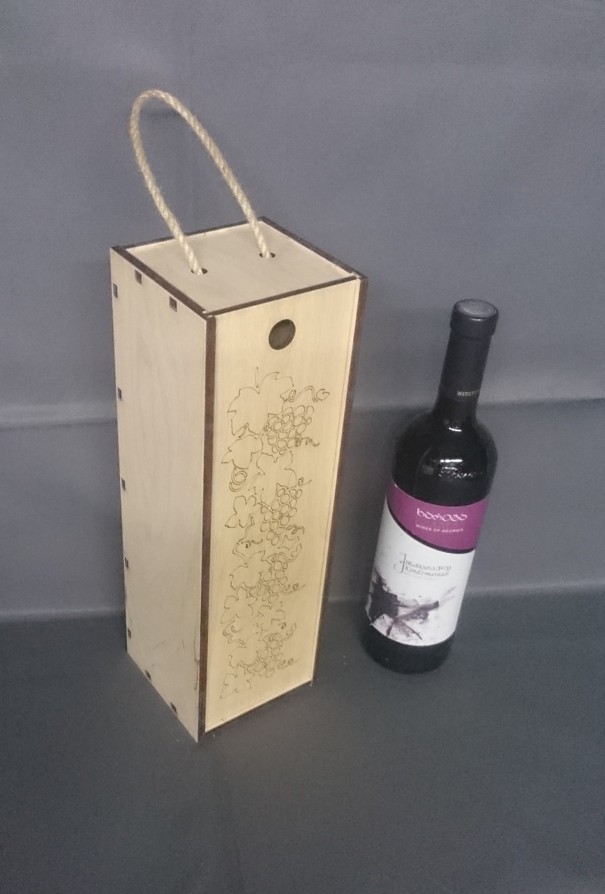 Пенал для вина с гравировкой "Виноград" - фото 2 - id-p81929269