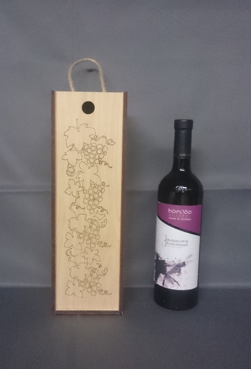 Пенал для вина с гравировкой "Виноград" - фото 3 - id-p81929269