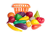 Игровой набор "овощи и фрукты в корзине" 17 предметов