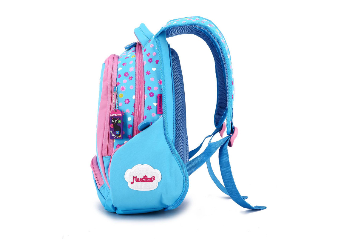 Рюкзак школьный ортопедический для девочки Maksimm - С061-1-Романтичный мишка(голубой) - фото 6 - id-p81945930