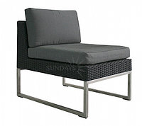 Садовый модульный диван из ротанга с подушками Garden4you STEEL 13622, черный 13622 Садовый модульный диван из ротанга с подушками Garden4you STEEL 13622, черный