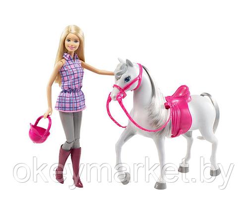 Игровой набор Кукла Mattel Barbie - Кукла с красивой лошадью и аксессуарами для верховой езды - Барби DHB68, фото 3