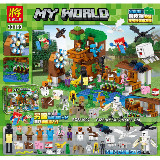 Конструктор Lele My World 33163 Загородный дом (аналог LEGO Minecraft) 1007 деталей - фото 1 - id-p81957687