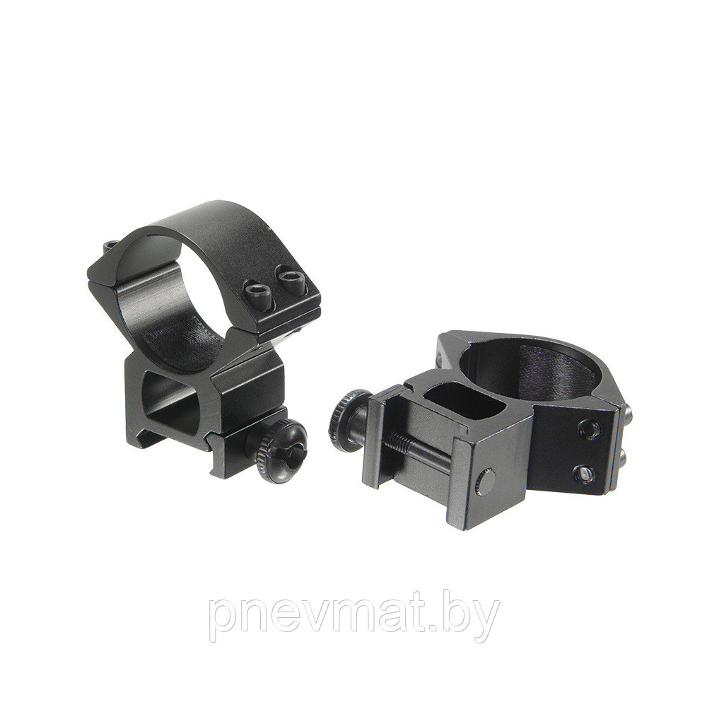 Кольца для прицела "Veber 3021 Н" с окошком 12 мм; на Weaver (Высокие).