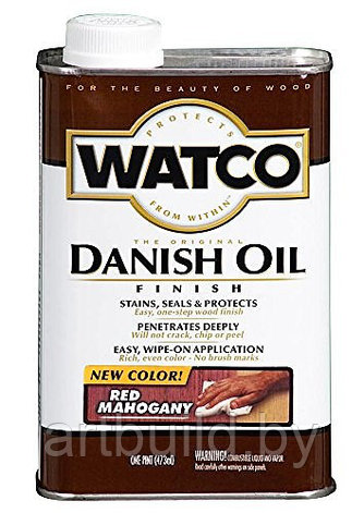 Датское защитное тонирующее масло Watco Danish Oil (0.473 л.) Красный махагон, фото 2