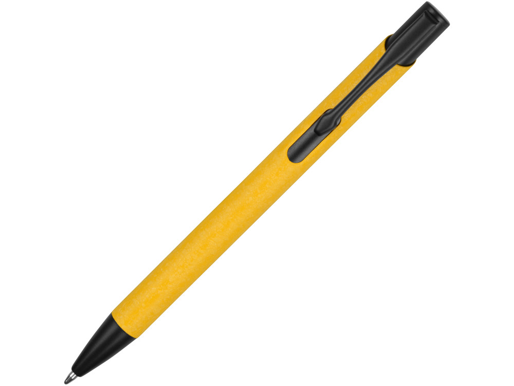 Ручка металлическая шариковая Crepa, желтый/черный - фото 2 - id-p81969898
