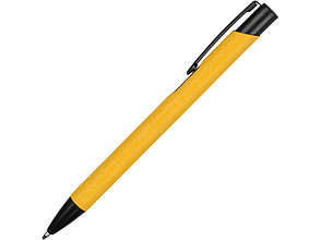 Ручка металлическая шариковая Crepa, желтый/черный, фото 2